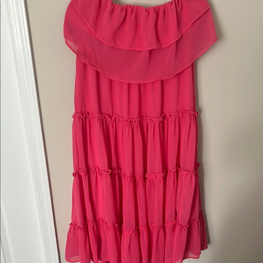 1. State Pink Ruffle Dress